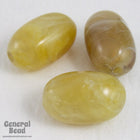 9mm x 14mm Beige Swirl Lucite Oval Bead-General Bead