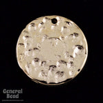 18mm Gold Dimpled Disc Drop-General Bead