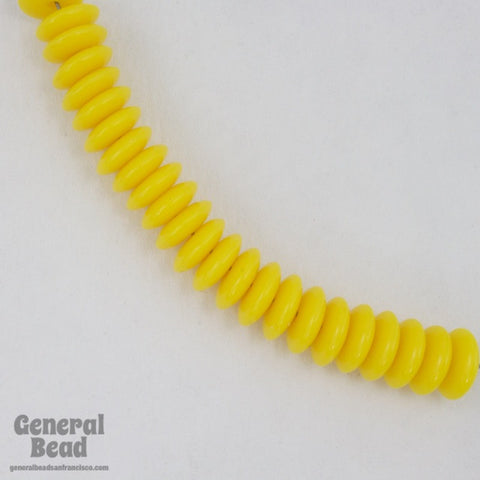 10mm Yellow Rondelle (10 Pcs) #4976-General Bead