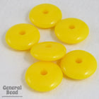 10mm Yellow Rondelle (10 Pcs) #4976-General Bead