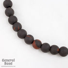12mm Matte Black and Rust Clay Bead-General Bead