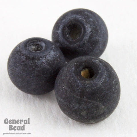 10mm Matte Black Round Bead (50 Pcs) #4991-General Bead
