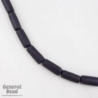 10mm x 22mm Opaque Black Cylinder Bead (10 Pcs) #4996-General Bead