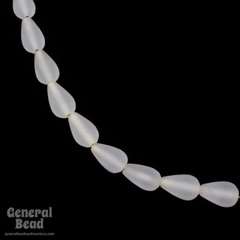 16mm Matte Crystal Teardrop (15 Pcs) #4997-General Bead