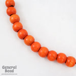 13mm Orange Round Wood Bead-General Bead