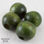 10mm Green Round Wood Bead-General Bead