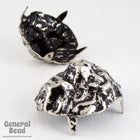 27mm Antique Silver Lion Head Stud #5030-General Bead