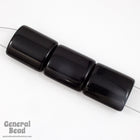 25mm Black Rectangle Pillow Bead (8 Pcs) #5048-General Bead