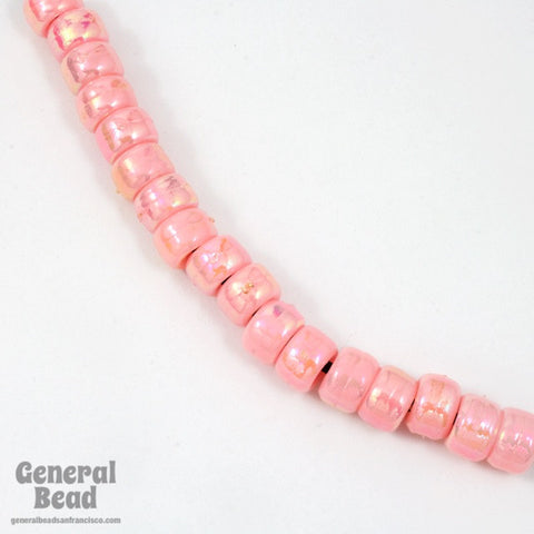 9mm Light Pink AB Pony Plastic Craft Bead-General Bead