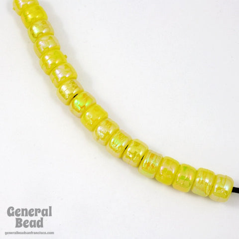 9mm Yellow AB Pony Plastic Craft Bead-General Bead