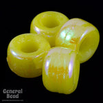 9mm Yellow AB Pony Plastic Craft Bead-General Bead