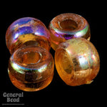9mm Transparent Topaz AB Pony Plastic Craft Bead-General Bead