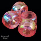 9mm Transparent Light Pink AB Pony Plastic Craft Bead-General Bead