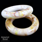 30mm Off White Marbled Vintage Lucite Ring-General Bead
