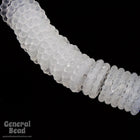 15mm Frosted Clear Beaded Rondelle-General Bead