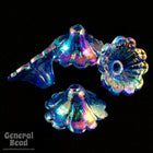 12mm Blue AB Bell Flower (12 Pcs) #5067-General Bead
