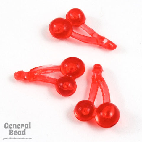 16mm Transparent Red Cherries Drop (10 Pcs) #5069-General Bead