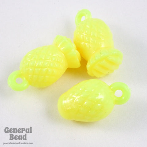 16mm Yellow Pineapple Drop-General Bead