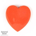 22mm Orange Lucite Heart Bead-General Bead