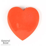 22mm Orange Lucite Heart Bead-General Bead
