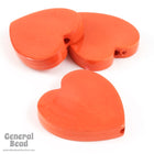 22mm Orange Lucite Heart Bead-General Bead