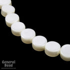 6mm White Pearl Flat Disc-General Bead