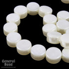 6mm White Pearl Flat Disc-General Bead