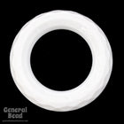 50mm Chalk White Faceted Ring (2 Pcs) #5079-General Bead