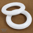 50mm Chalk White Faceted Ring (2 Pcs) #5079-General Bead