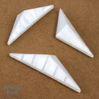 12mm x 52mm Pearl White Triangle Cabochon (6 Pcs) #5080-General Bead