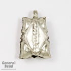 16mm Silver Decorative Rectangular Dangle (8 Pcs) #5084-General Bead
