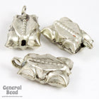 16mm Silver Decorative Rectangular Dangle (8 Pcs) #5084-General Bead