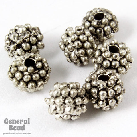 5mm Pewter Granulated Round Bead (100 Pcs) #5088-General Bead