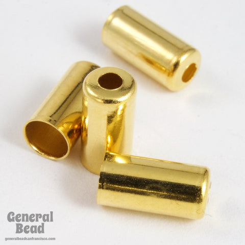 4mm x 8mm Gold Tone End Cap-General Bead