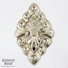 40mm x 70mm Silver Diamond Plaque (2 Pcs) #5096-General Bead