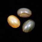 13mm x 18mm Tan Metallic Gold Oval Cabochon #509-General Bead