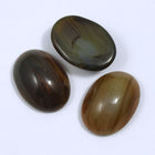 13mm x 18mm Tan Metallic Gold Oval Cabochon #509-General Bead