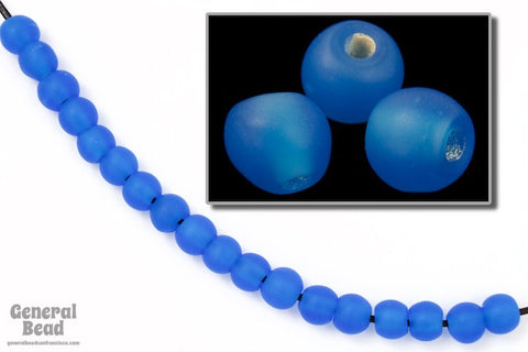 6mm Matte Capri Blue Bead (50 Pcs) #5106-General Bead