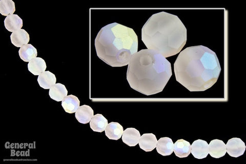 4mm Matte Crystal AB Faceted Round Bead-General Bead