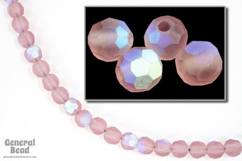 4mm Matte Light Amethyst AB Faceted Round Bead-General Bead
