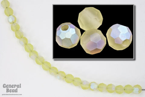 4mm Matte Jonquil AB Faceted Round Bead-General Bead