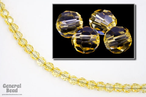4mm Light Topaz Faceted Round Bead-General Bead