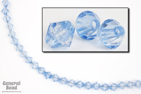 5mm Transparent Light Sapphire Plastic Bicone (50 Pcs) #5183