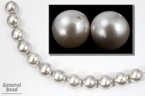 10mm Matte Silver Pearl (12 Pcs) #5210