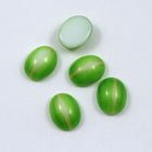 8mm x 10mm Green and Yellow Stripe Oval Cabochon #524-General Bead