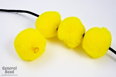 25mm Yellow Pom Pom Bead (4 Pcs) #5274