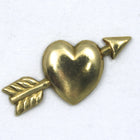 25mm Heart with Cupid's Arrow (4 Pcs) #52-General Bead