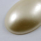 25mm Dark Matte Cream Pearl Oval-General Bead