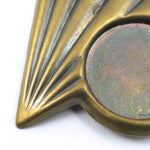 38mm Antique Brass Left Facing Art Deco Triangle (2 Pcs) #53-General Bead