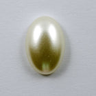 8mm x 12mm Cream Pearl Oval Cabochon (4 Pcs) #540-General Bead
